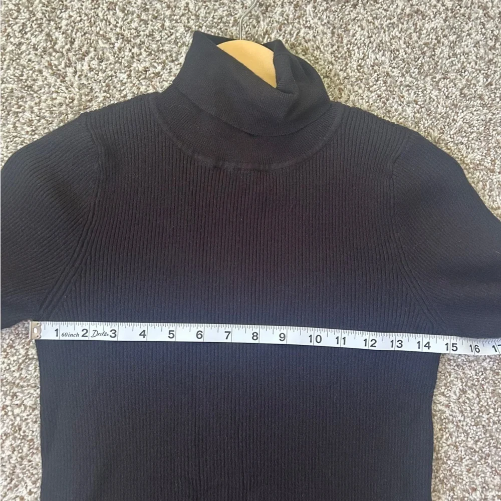 Express Black Ribbed Sweater Large Neutral Casual Comfy Stretch - Picture 5 of 6